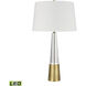 Bodil 31 inch 9.00 watt Clear with Brass Table Lamp Portable Light