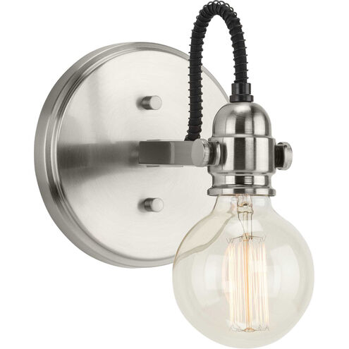 Axle 1 Light 6 inch Brushed Nickel Bath Vanity Wall Light