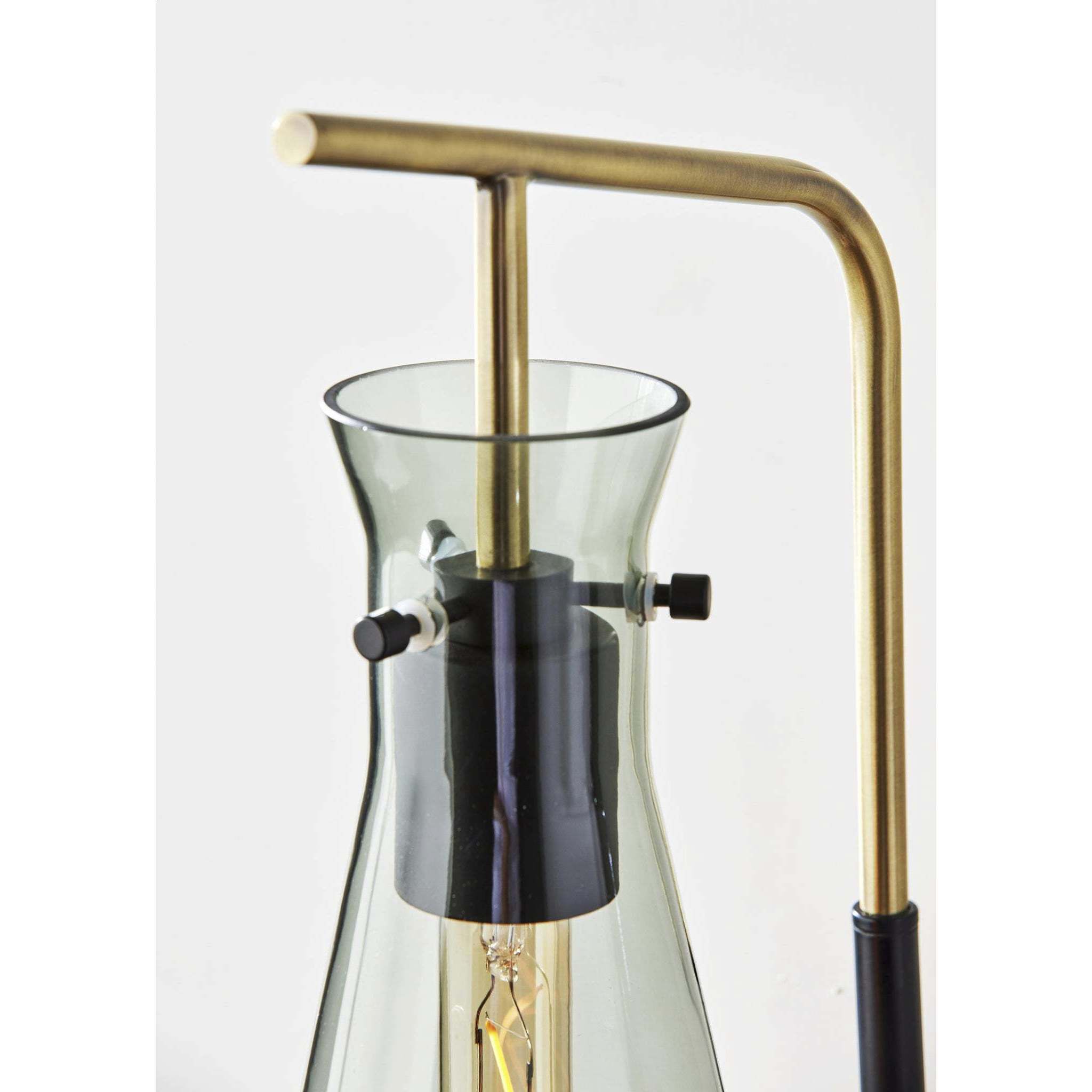 Walker 5.5 inch Black and Antique Brass Wall Lamp Wall Light