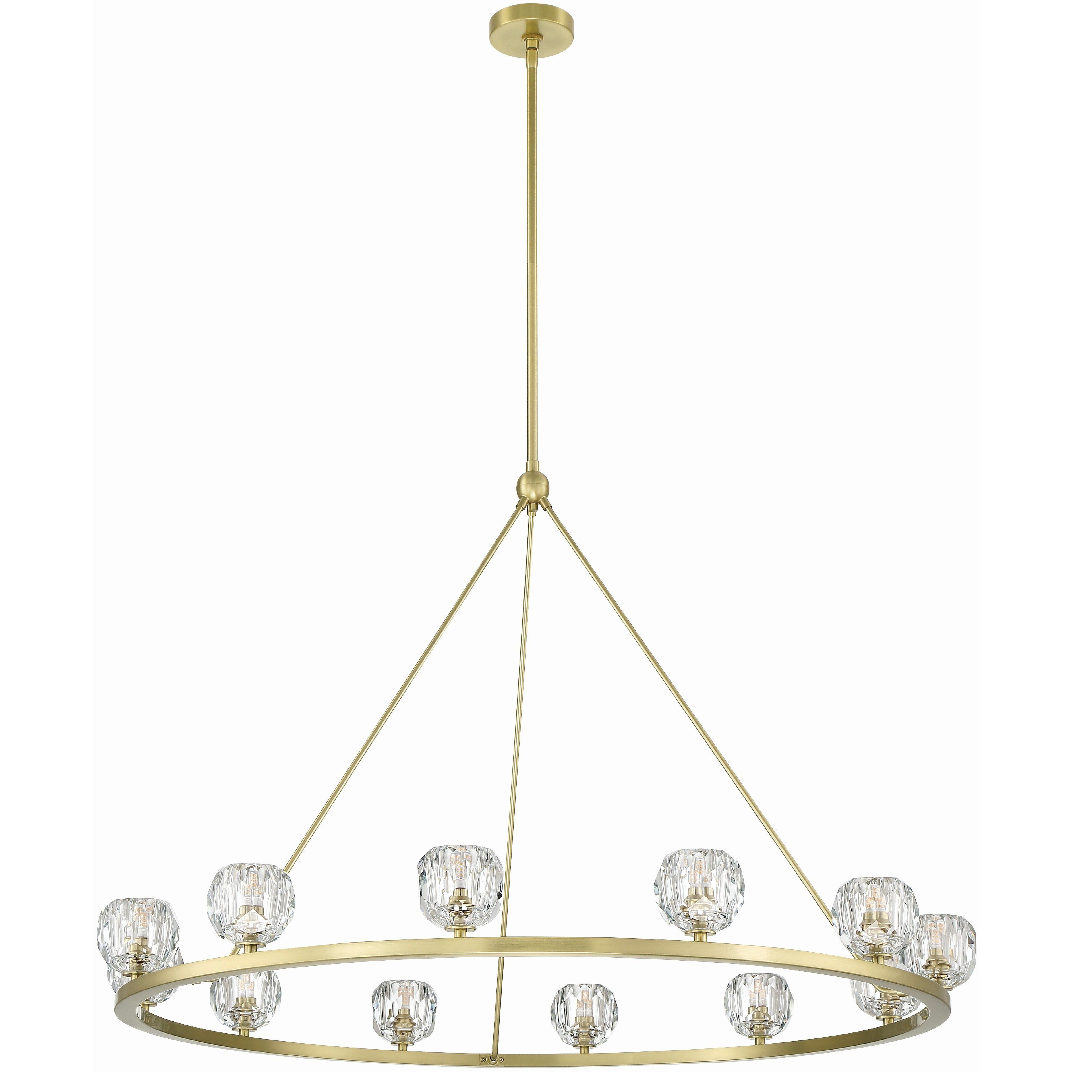 Aragon 12 Light 48 inch Soft Brass Chandelier Ceiling Light