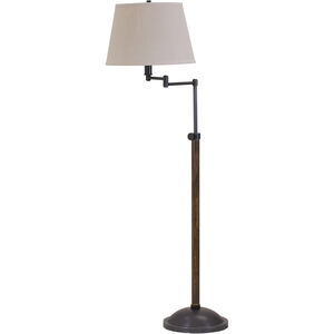 Richmond 52 inch 150 watt Satin Nickel Floor Lamp Portable Light