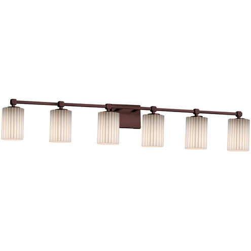 Limoges LED 51.5 inch Matte Black Vanity Light Wall Light in 4200 Lm LED, Waves, Oval