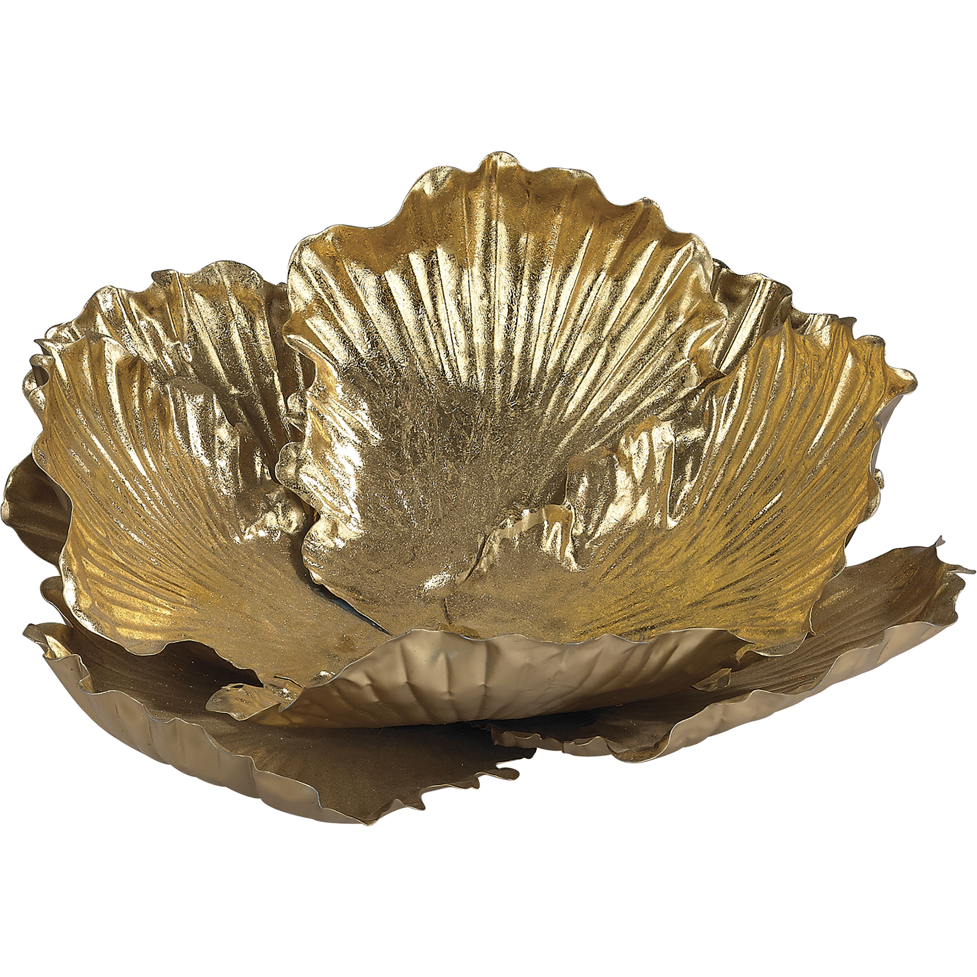 Organic Gold Dimensional Wall Art, Set of 3