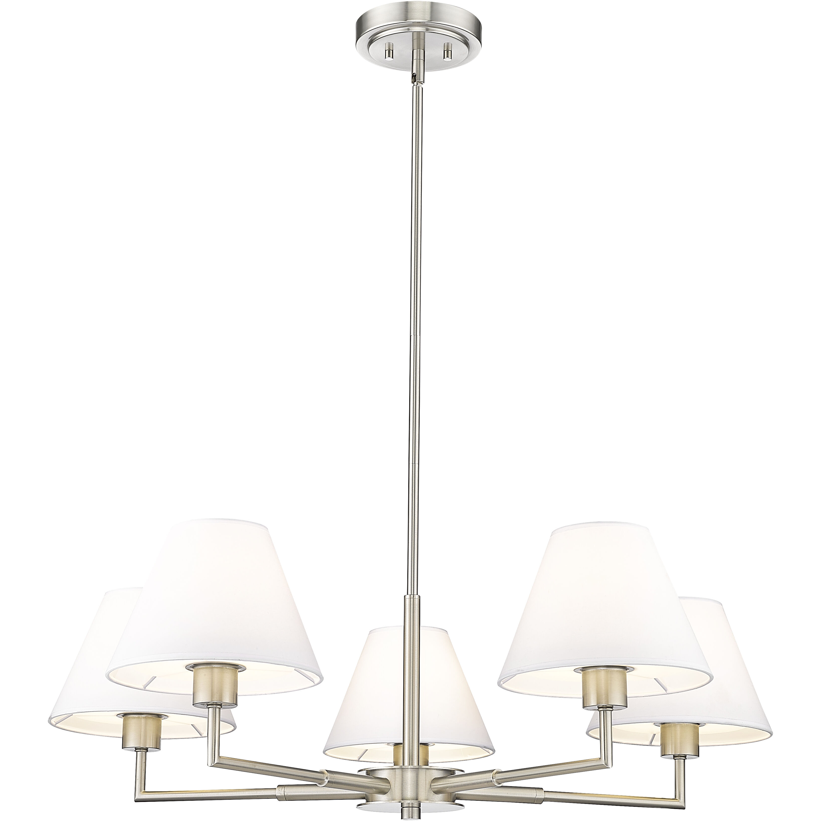 Leila 5 Light 34 inch Brushed Nickel Chandelier Ceiling Light