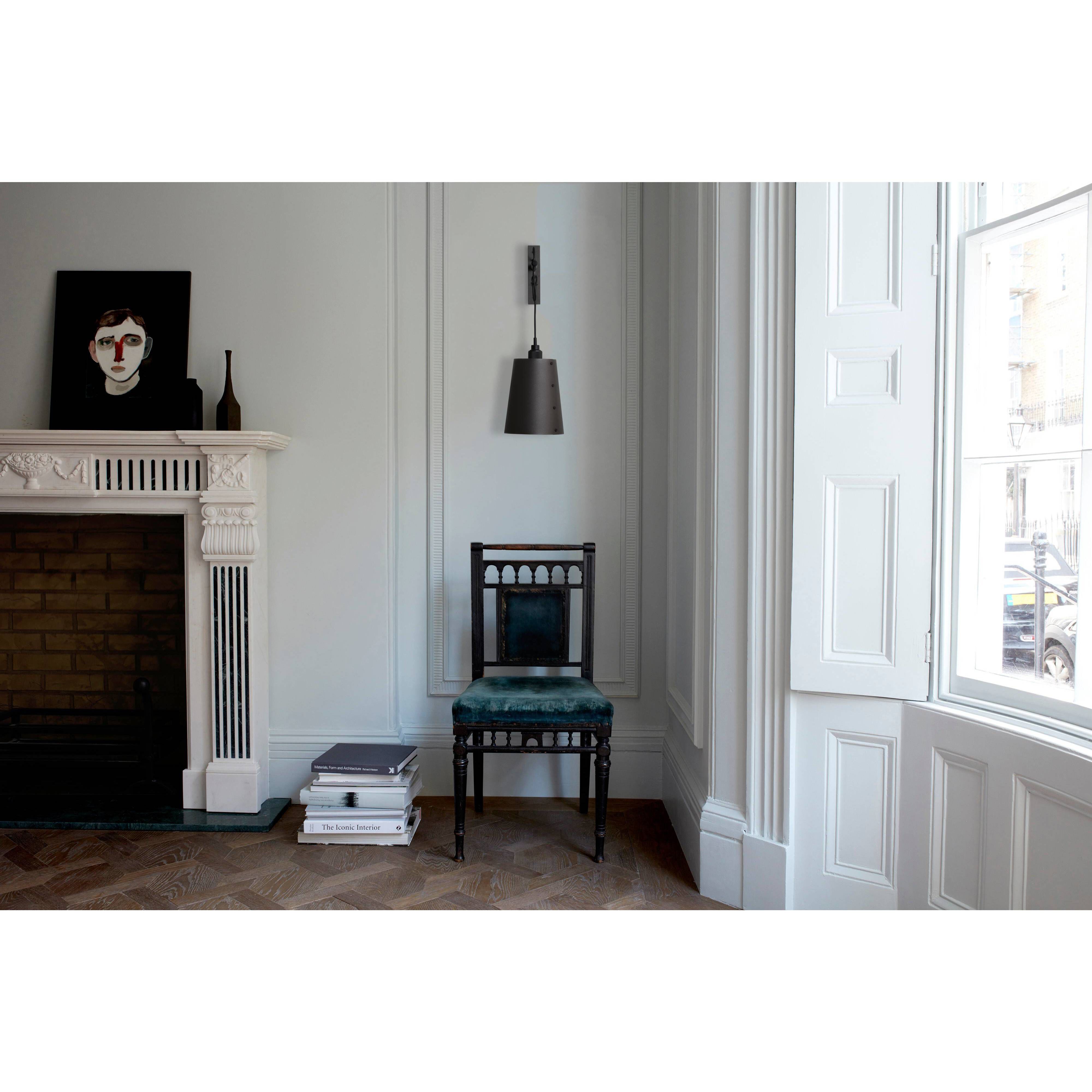 Hooked Wall Light in Graphite / Smoked Bronze