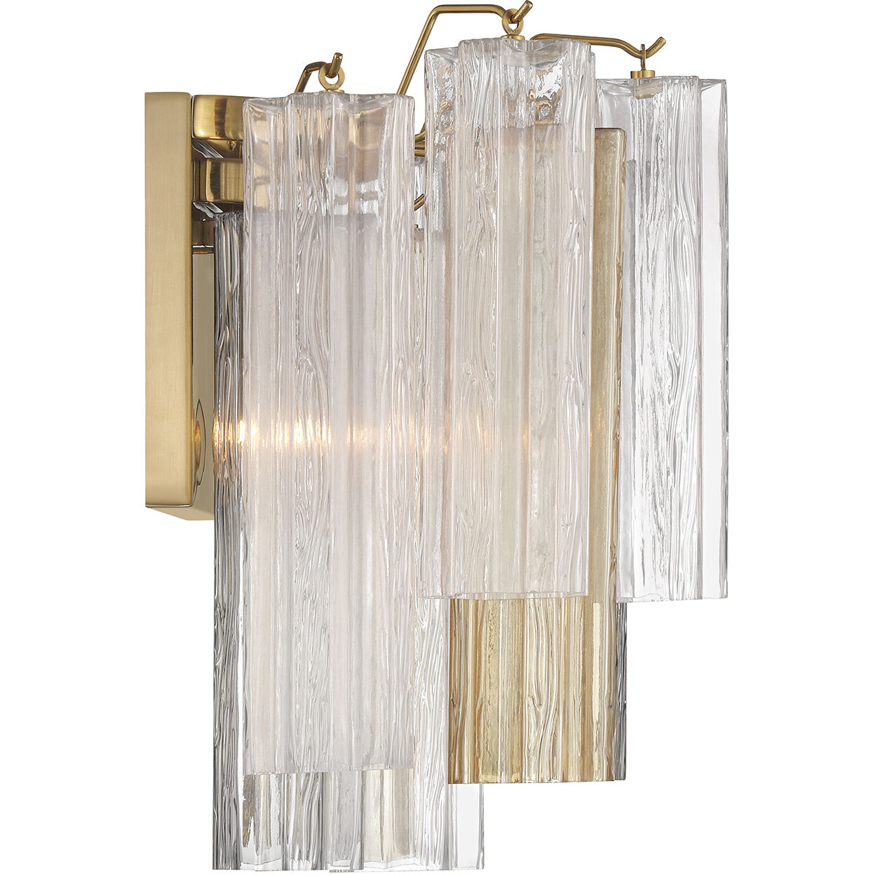 Addis Bath Wall Light in Tronchi Glass Autumn