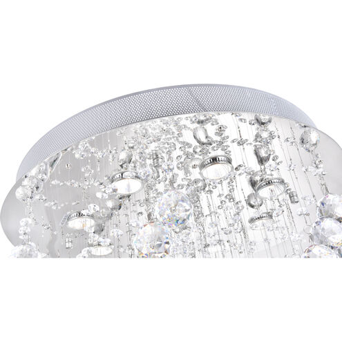 Twister 8 Light 24 inch Chrome Flush Mount Ceiling Light