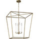 ED Ellen DeGeneres Viota 4 Light 25 inch Casted Gild Pendant Ceiling Light