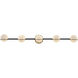 Fusion LED 41 inch Matte Black Bath Bar Wall Light in Matte Black and Brass