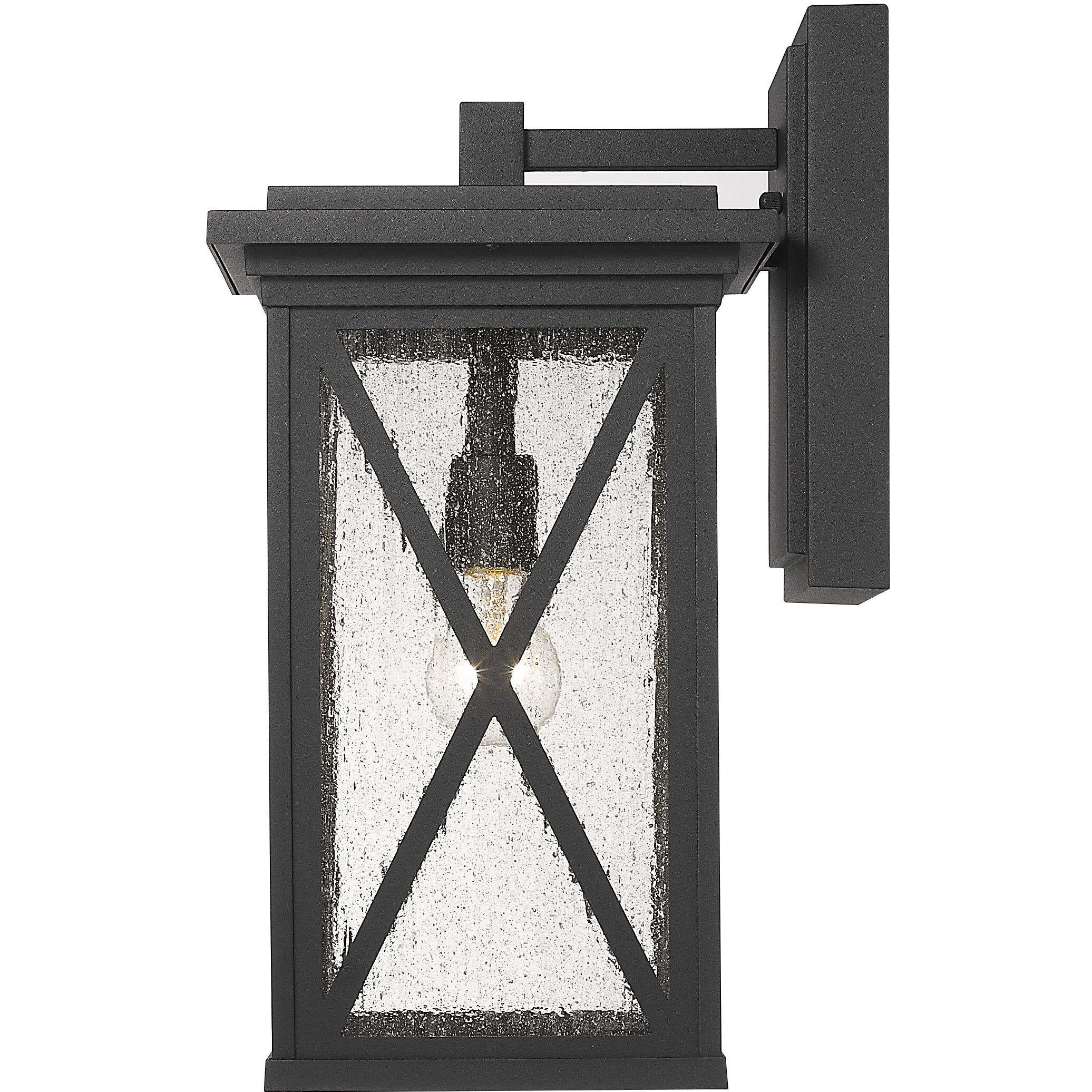 Brookside 1 Light 18.25 inch Black Outdoor Wall Light