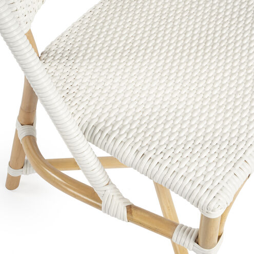 Tenor & Rattan Side Chair in White