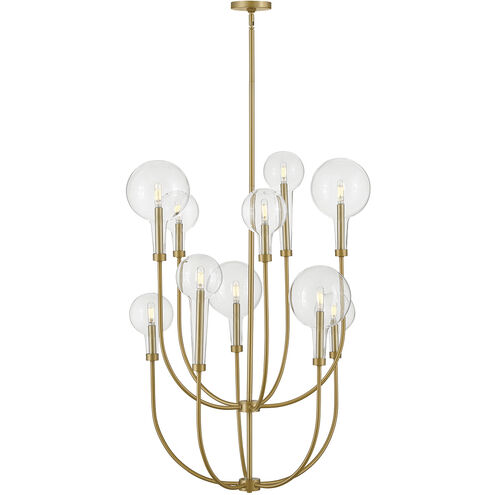 Alchemy 10 Light 30 inch Lacquered Brass Chandelier Ceiling Light