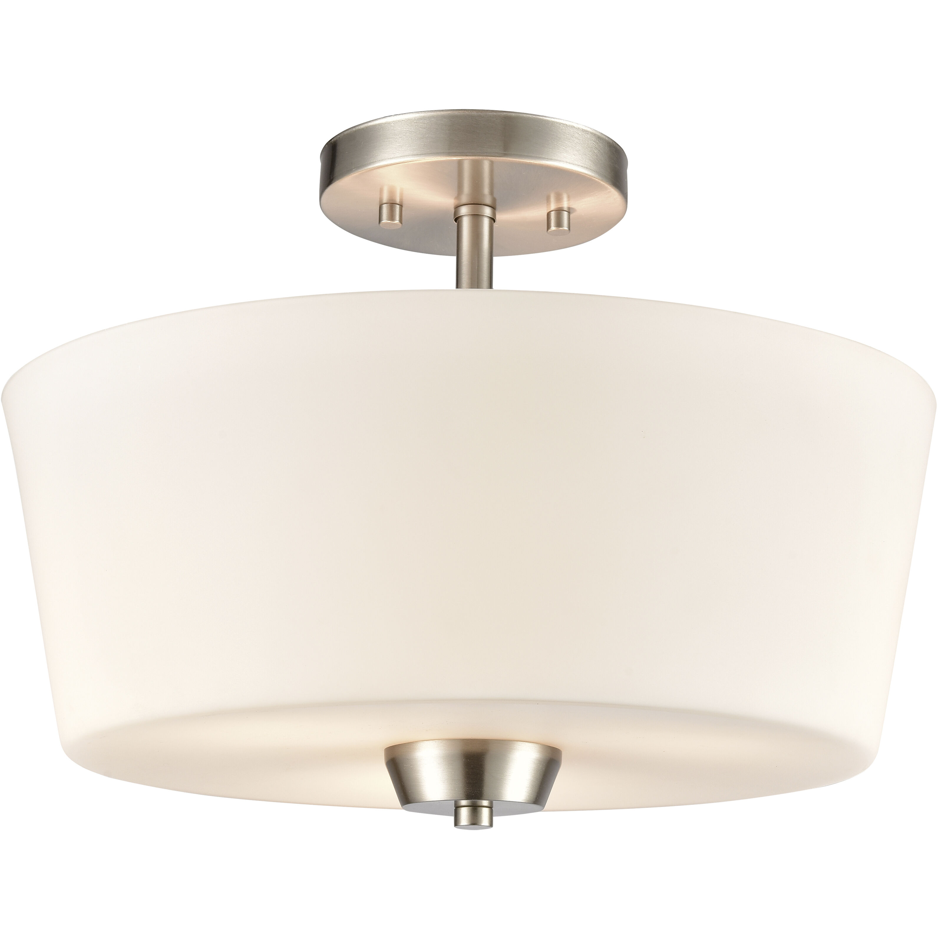 Winslow 3 Light 15 inch Brushed Nickel Semi Flush Mount Ceiling Light