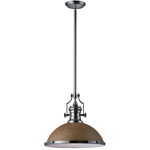 Chadwick 1 Light 17 inch Polished Nickel with Natural and White Pendant Ceiling Light