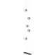Abacus LED 27.5 inch Oil Rubbed Bronze Floor to Ceiling Plug-In Lamp Ceiling Light in Cool Grey