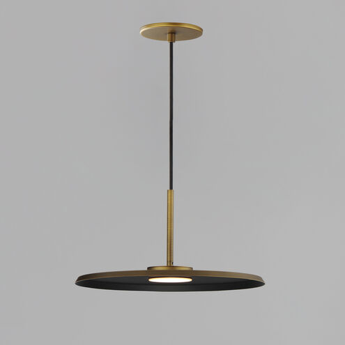 Berliner LED 13.75 inch Antique Brass Single Pendant Ceiling Light