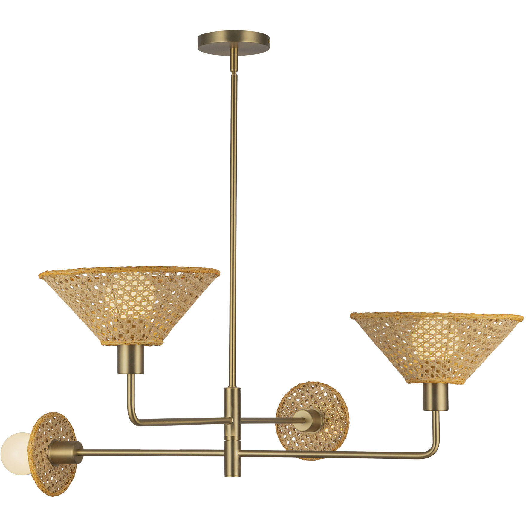 Alora Mood Piper 4 Light 39.88 inch Brushed Gold Chandelier Ceiling Light