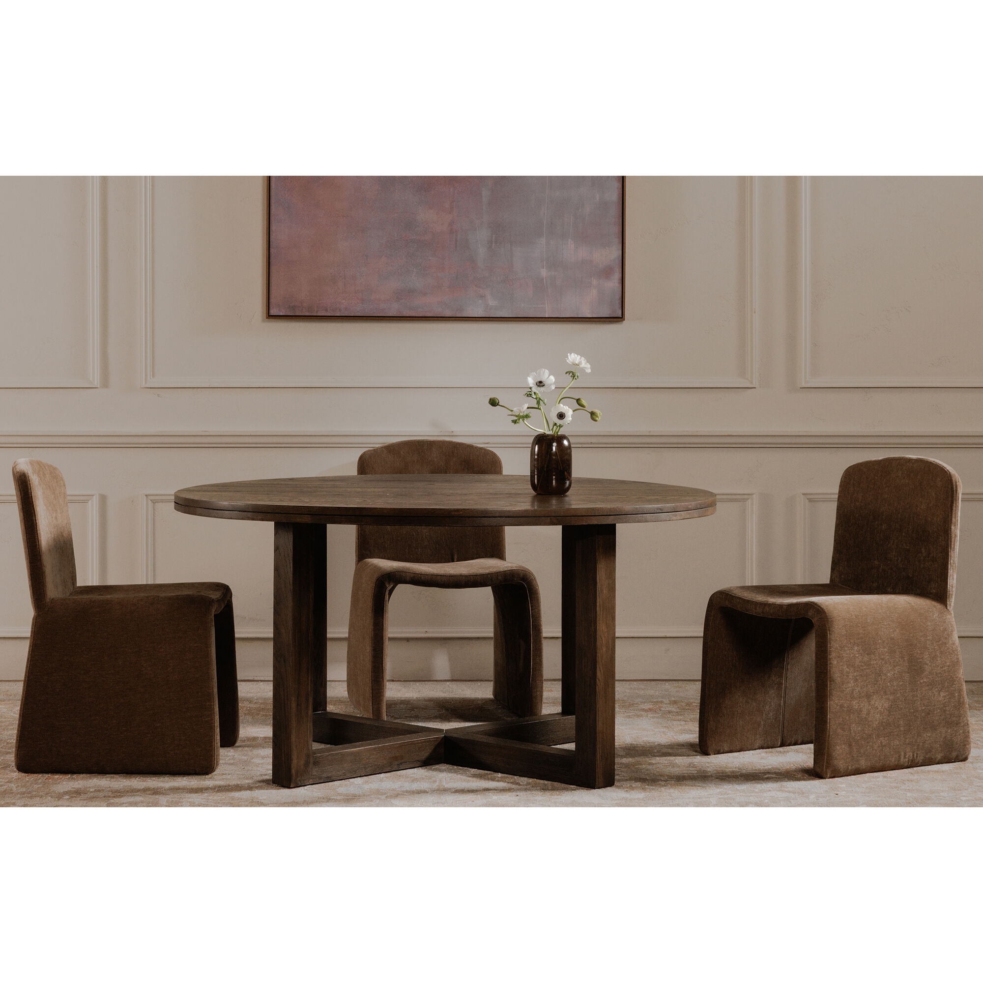 Joel 60 X 60 inch Dark Brown Dining Table