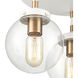 Boudreaux 3 Light 15 inch Matte White with Satin Brass Semi Flush Mount Ceiling Light
