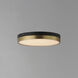 Dapper LED 12 inch Black and Antique Brass Flush Mount Ceiling Light