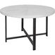 Anita 47.2 inch White Wash/Black Dining Table