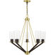 Beckett 5 Light 26 inch Satin Brass & Bronze Chandelier Ceiling Light