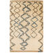 Medina 36 X 24 inch Blue and Black Area Rug, Jute