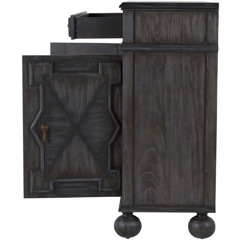 Ezekiel Cerused Forest Black / Antique Bronze Cabinet