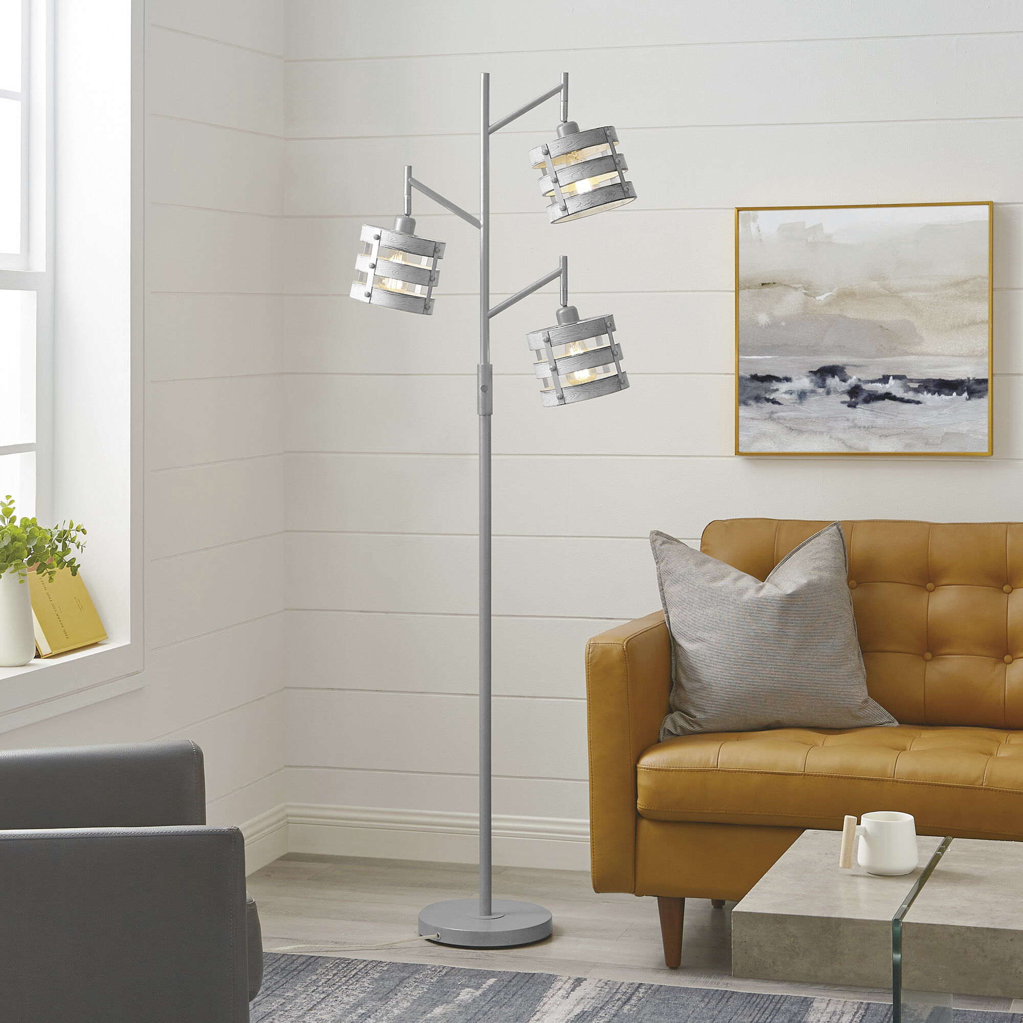 Balta 71 inch 60.00 watt White Wash Floor Lamp Portable Light