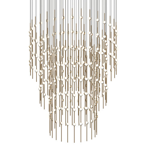 Constellation Centaurus LED 48 inch Satin Brass Pyramid Pendant Ceiling Light