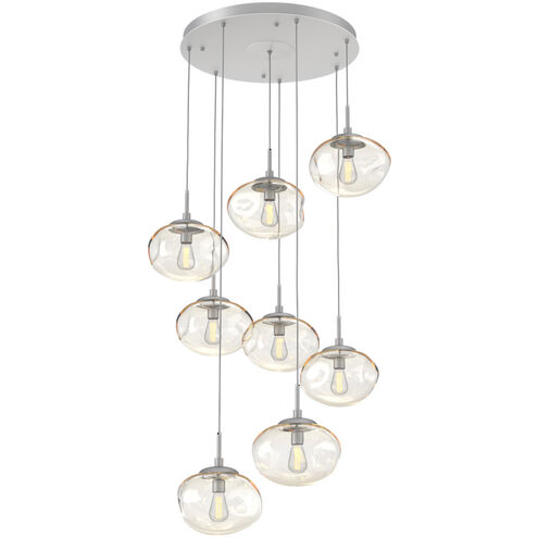 Nova Incandescent 8 Light Classic Silver Chandelier Ceiling Light, Round Multi-Pendant