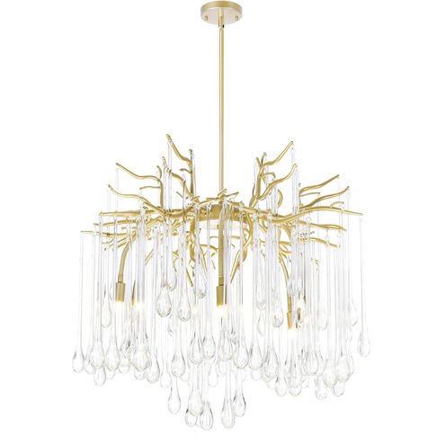 Anita 6 Light 26 inch Gold Leaf Down Chandelier Ceiling Light