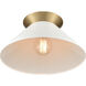 Cavendish 1 Light 16 inch Brushed Gold Semi Flush Mount Ceiling Light