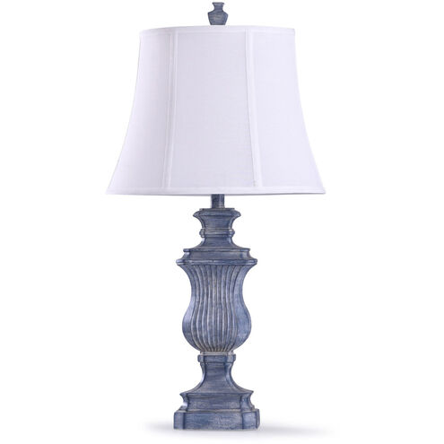 Tao's 31 inch 60.00 watt Denim Blue and Off White With White Trim Table Lamp Portable Light