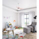 Valda 36 inch Blush Pink Ceiling Fan