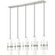 Cayden 5 Light 42 inch Brushed Nickel Linear Chandelier Ceiling Light