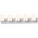 Lateral 5 Light 36 inch Satin Nickel Bath Vanity Wall Light