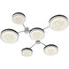 Iris LED 46 inch Classic Silver with Cocoa Sconce & Flush Mount Wall Light, Hub and Spoke