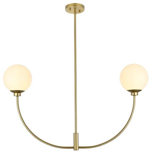 Nyomi 2 Light 36 inch Brass Chandelier Ceiling Light