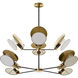 Thomas O'Brien Osiris 8 Light 54 inch Bronze and Hand-Rubbed Antique Brass Reflector Chandelier Ceiling Light, Large