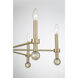 Crescent 6 Light 30 inch Noble Brass Chandelier Ceiling Light