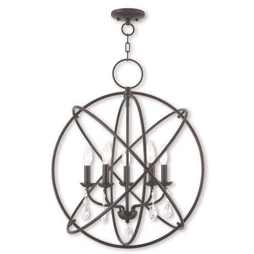 Aria 5 Light 22 inch English Bronze Chandelier Ceiling Light