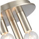 Pepper 3 Light 8 inch Brushed Nickel Flush Mount Ceiling Light