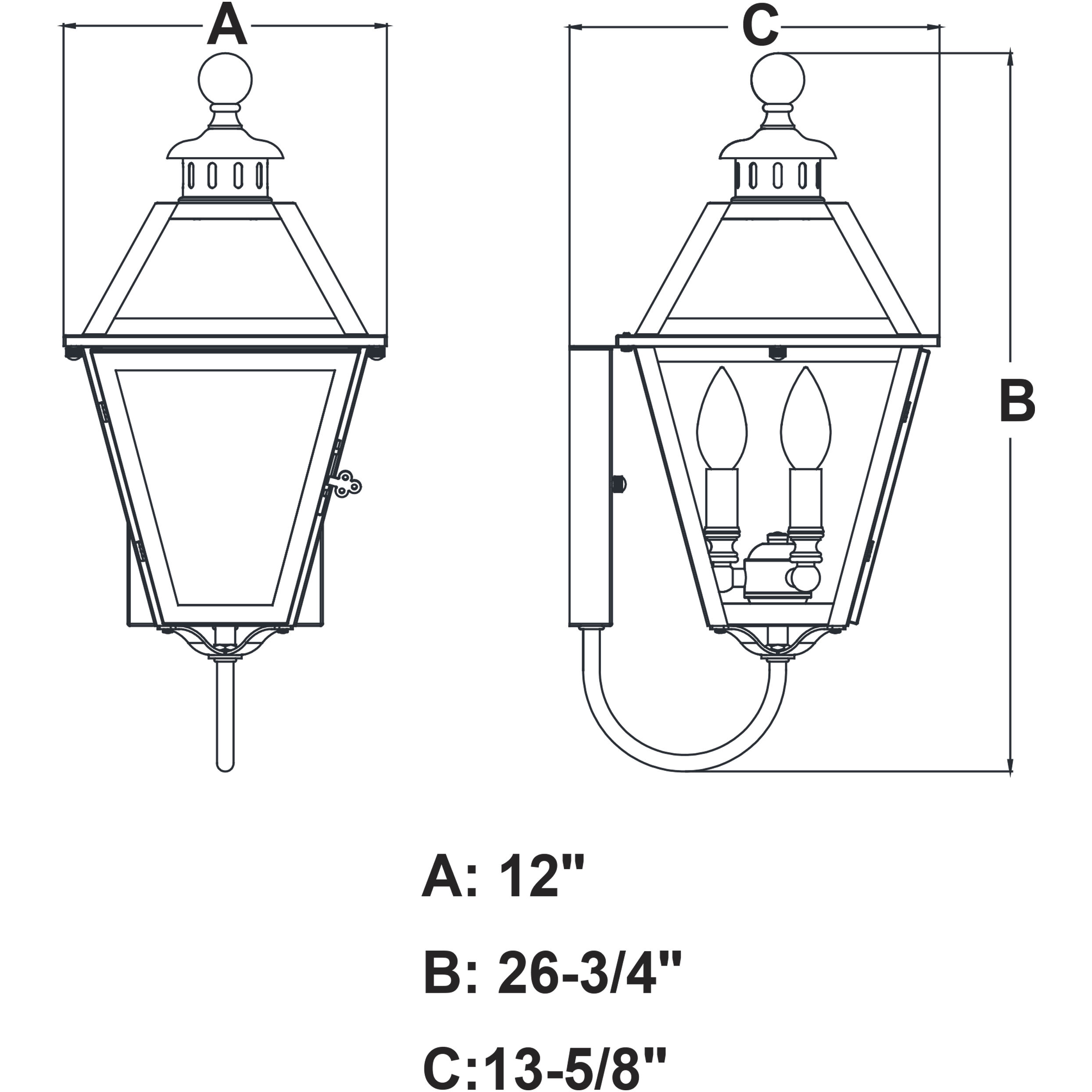 Nottingham LED 26.75 inch Textured Black Outdoor Wall