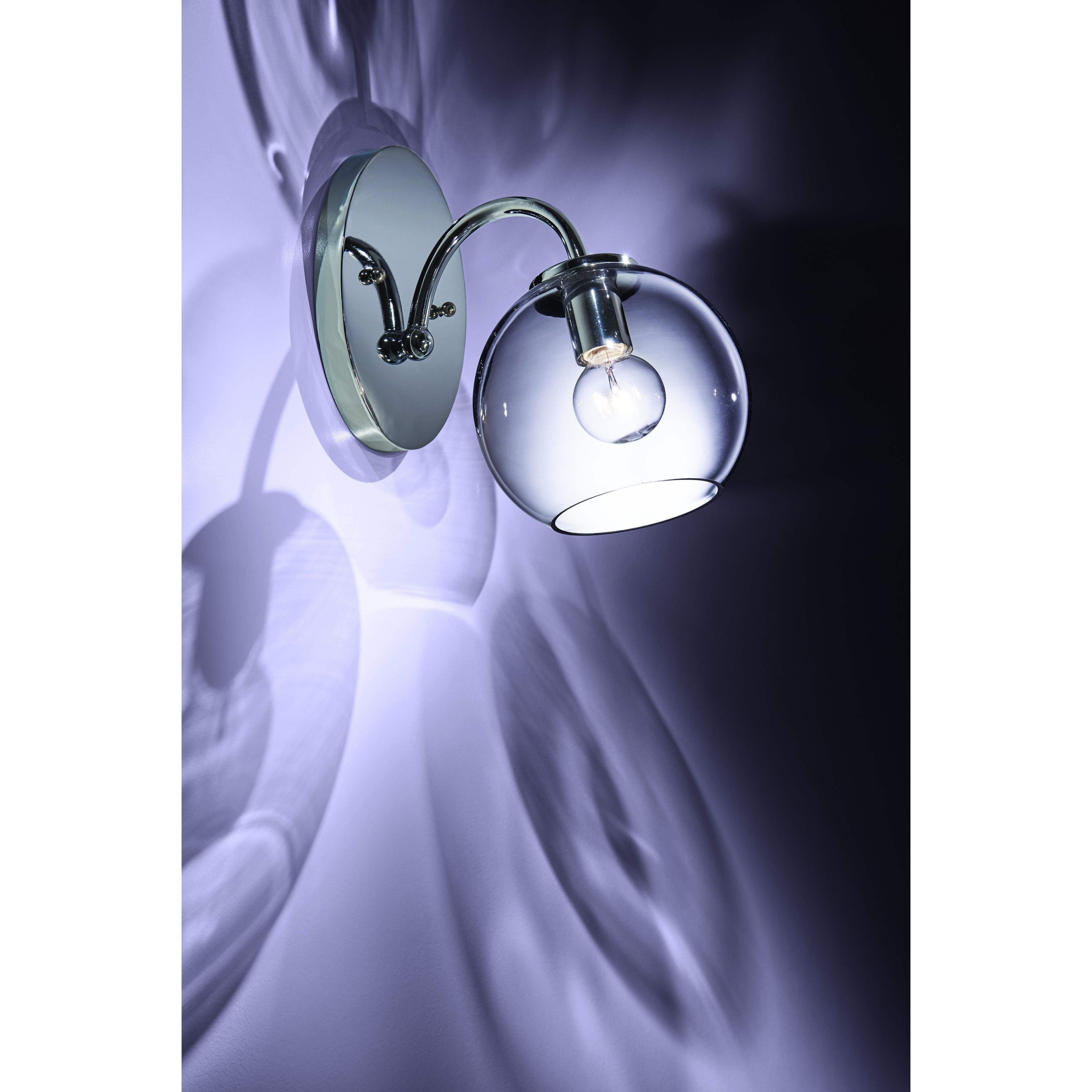 Exposed 1 Light 5.75 inch Chrome Bath Light Wall Light