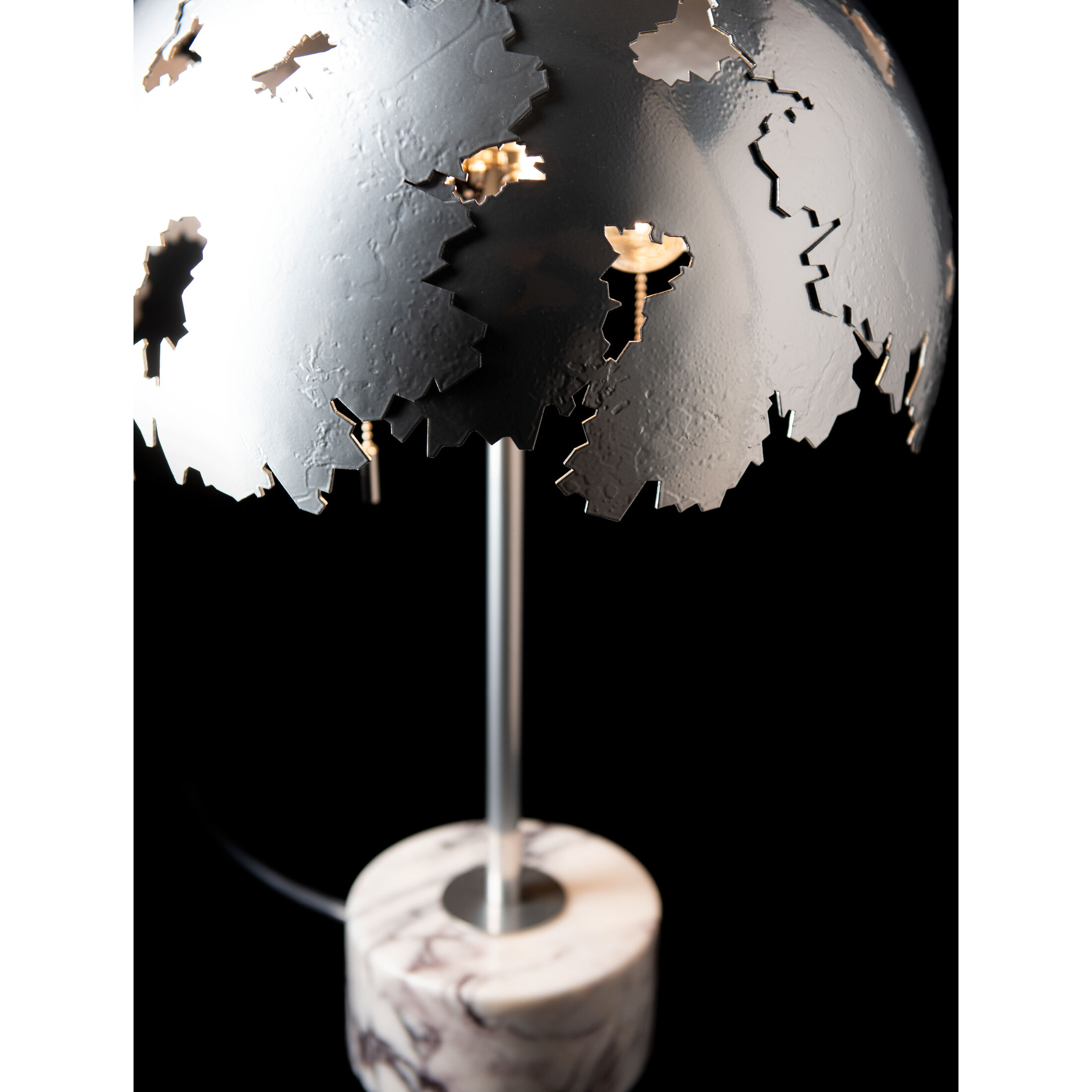 Pangea 23.1 inch 60.00 watt Sterling Table Lamp Portable Light in Lilac Marble, Dome