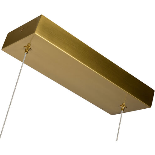 Milano Series Linear Chandelier Ceiling Light in Antique Brass, Artisan Collection