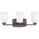 Franport 3 Light 21 inch Bronze Wall Bath Fixture Wall Light