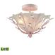 Circeo LED 17 inch Light Pink Semi Flush Mount Ceiling Light