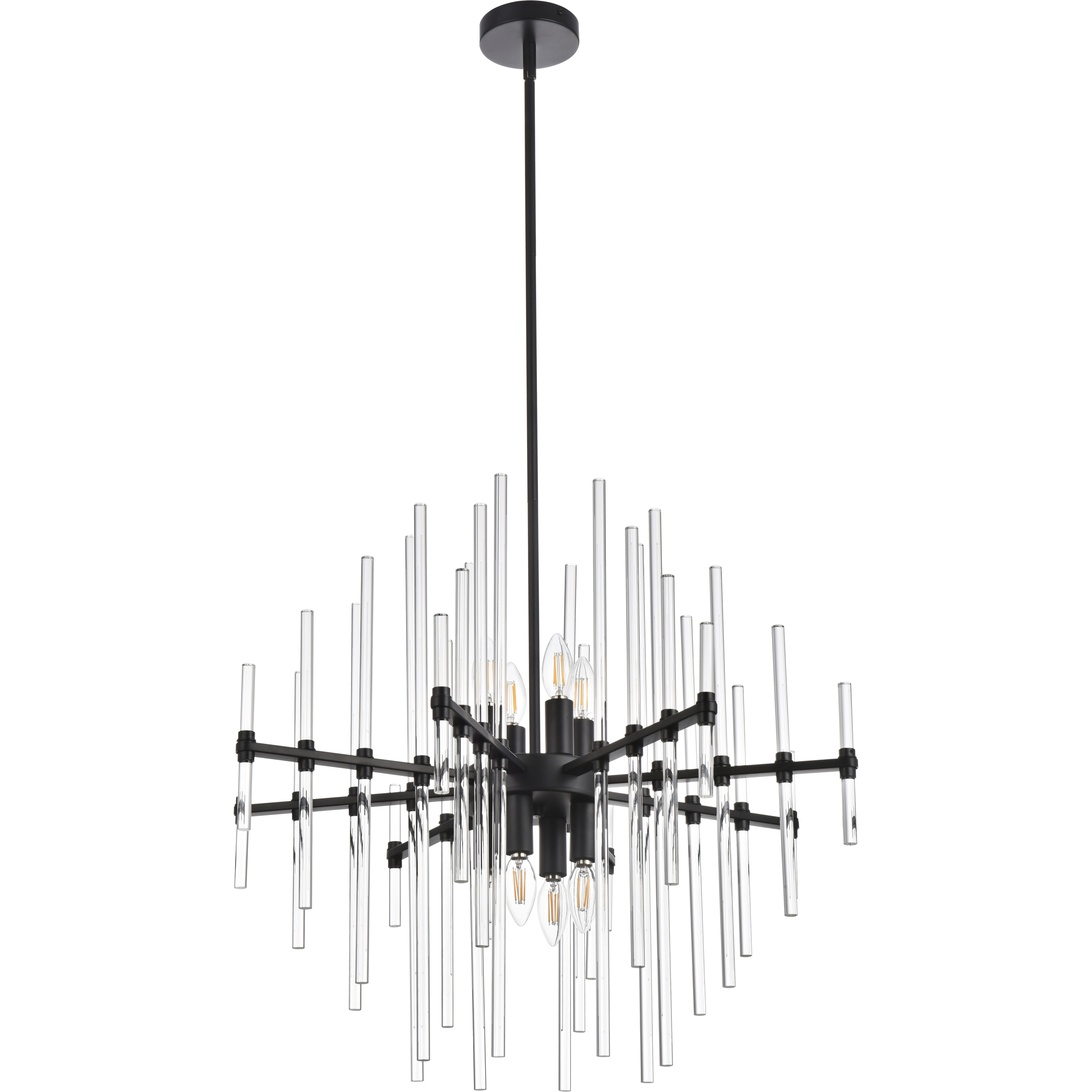 Sienna 8 Light 27 inch Black Pendant Ceiling Light